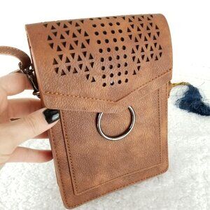 MiniCat Womens‎ Crossbody Cell Phone Purse Wallet Vegan Leather《336》P